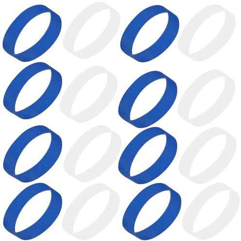 16 Packungen Ski-Bremsenhalter blau SIK Gummibänder Skibindung Bremsenhalter Bänder Ski Tuning Kit für Winter Outdoor Sport Ski Zubehör (blau + weiß)