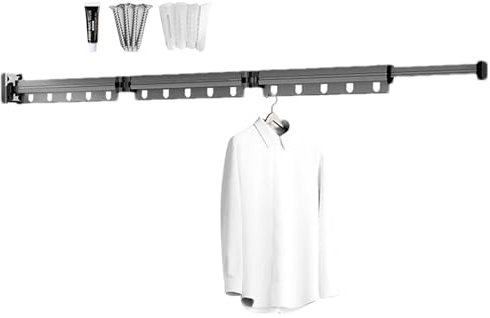 Kbnuetyg Wäscheständer für die Wand, zusammenklappbar, Wandmontage, platzsparender Wäscheständer für Wäsche