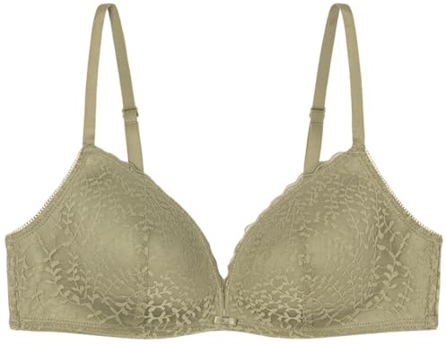 Women'Secret Vadderad triangel-behå, tegrön, 85B, Kaki, 85B