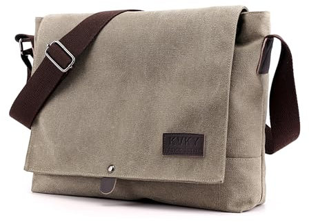 Goecice Umhängetasche Herren wasserdichte Schultertasche Multifunktional Arbeitstasche Herren Hohe Kapazität Messenger Bag Vintage Casual Tasche Herren für Schule Reise Arbeiten täglicher Gebrauch