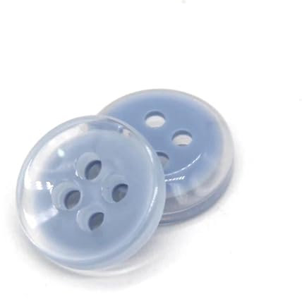 30 Stück transparente Farbe Harz Hemdknöpfe für Kleidung Kleid handgemachte Dekoration Diy Handwerk,Blau,11mm