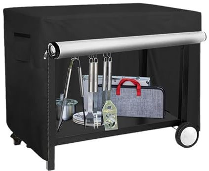 YCDZSW Housse De Protection Barbecue, Housse De Table à Manger Extérieure, 600D Housse Chariot Plancha Cuisine Imperméable Anti-Vent Anti UV (40 D x 24 W x 32 H)