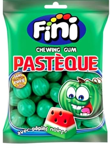 Chewing gum PASTEQUE - FINI- 90 Grammes - Halal - Sans matières grasses - Bonbon - 735