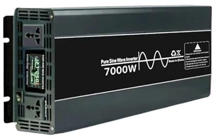 SIFUSM Onduleur 4000W 5000W 7000W Onduleur À Onde Sinusoïdale DC 12V À AC 220V 50HZ Convertisseur De Batterie Externe Onduleur Solaire pour Voiture Convertisseur(12V 7000W)