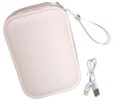 Petite boîte à bijoux avec verre et éclairage LED, boîte de maquillage portable adaptée pour les amateurs de maquillage et les voyageurs