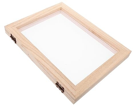 STOBOK Bastel-holzrahmen Mit Papier Für Junge Mädchen DIY Handwerk Handgemachte Papierform Für Kreative Projekte Wiederverwendbar