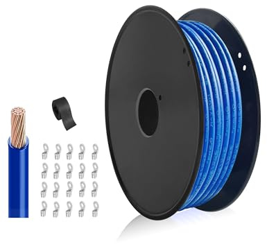 HuLuWa H07V-K 2,5mm² Aderleitung Blau, 50m | Flexible Einzellitze mit PVC-Isolierung für Elektroinstallation, Haus, Garage und Werkstatt