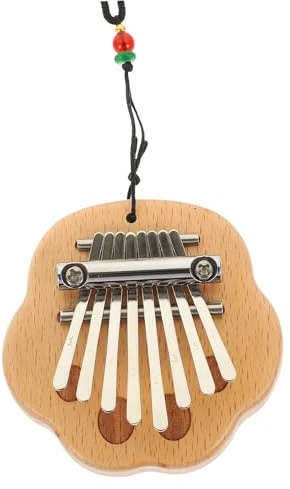 Abaodam Mini Daumenklavier aus Holz Cartoon-kalimba für Anfänger Haushalts-fingerklavier zum Lernen Miniatur-musikinstrument mit Klarer Klang