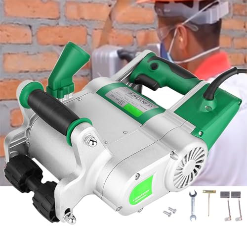 Chaser eléctrico de pared para ranurar sin polvo en ladrillos de cemento y arena, incluye caja de transporte para un fácil transporte
