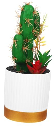 WEKADRIN Plantes Artificielles Décoratives Cactus pour Intérieur et Extérieur Décoration Compacte et Réaliste pour Petits et Bureaux