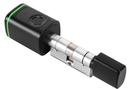 Intelligenter Schließzylinder, 60mm Smart Elektronisches Türschloss, Fingerabdruck Schloss Haustür Unterstützen Fingerabdruck, App, Schlüsselkarte, manueller Schlüssel