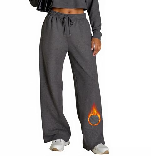 Neteson Pantalon Chandal Mujer Invierno Termico Pantalones Forro Polar Deportivos Pantalon Jogger Cálidos con Bolsillos Casual Sweatpants para Deporte Jogging Fitness Gimnasio Correr