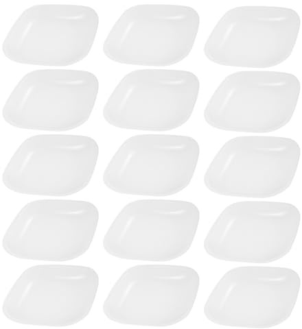 Holibanna 20 pièces Plateaux de Pesée Plastique Rigide Coupelles de Laboratoire Anti-statiques Empilables pour Échantillons et Poudres Plateau de Mesure Précis et Portable