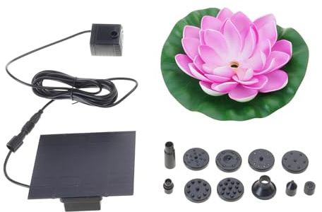 Oxxggkao Pompes à fontaine à eau à énergie solaire pour l'extérieur, modèle nénuphar pour améliorer le bain d'oiseaux, les jardins et la décoration d'étang. Variété de buses