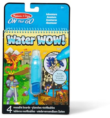 Melissa & Doug - Water Wow für unterwegs Wiederverwendbarer Aktivitätenblock zum Ausmalen mit Wasser – Abenteuer