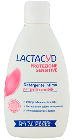 Lactacyd Protezione Sensitive, Gel Detergente Intimo per Pelli Sensibili, Extra Delicato, Formula Senza Sapone, con Estratto di Cotone, 300 Ml