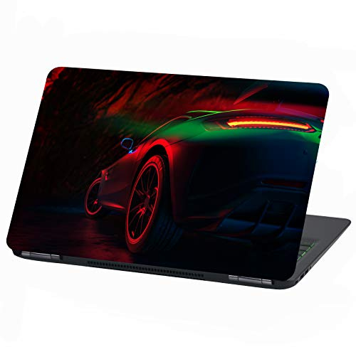Laptop Folie Cover: Fahrzeuge Klebefolie Notebook Aufkleber Schutzhülle selbstklebend Vinyl Skin Sticker (17 Zoll, LP23 Red Car)