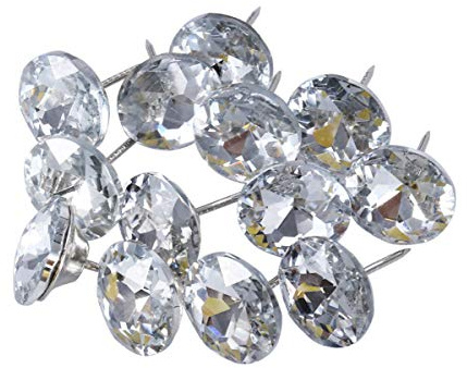 MILISTEN 30 Stück 25 mm Knöpfe zum Nähen, Polster aus Kristall, Diamant, Sofa, Kopfteil, Möbel, Nieten, Wanddekoration