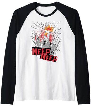 Disney The Muppets Beaker Meep Meep Raglan Baseball Tee