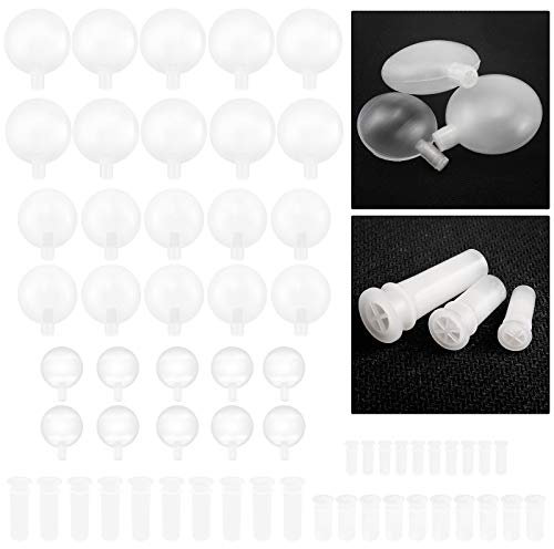 Boloest 60 stücke Quietscher Spielzeugreparatur Reed Geräuschmaschine Einsatz Ersatz für Hundetier Spielzeug Reparatur Schuhe Pfeife (30 x Runde Quietscher, 30 x Reed Squeaker)