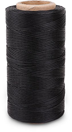 Orton Spule für Wachsplatte, 260 m, für Leder, Lederwaren, DIY, Schwarz