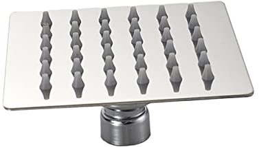 Cabilock 4 Wall Mounted Shower Head, Stainless Steel, Square Shower Head, Overhead Shower Head, High Pressure, Top Sprinkler