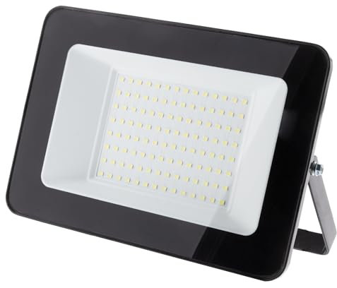 Zenitech Projecteur LED de chantier étanche à poser - 100W 1000lm IP65 6500K - Noir