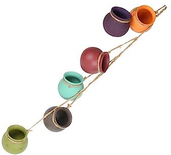 BESPORTBLE Blumenampel Für Pflanzen Hängekorb Aus Keramik Keramik-pflanzenaufhänger Hängend Pflanzentöpfe Drinnen Aufhängbarer Blumentopf Mini-töpfe Pflanzentopfhalter Blumengefäß Draussen