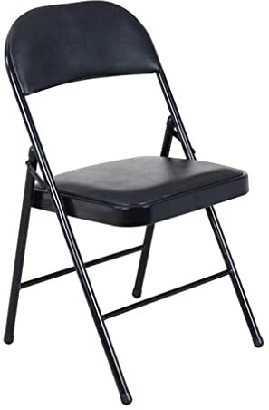 Training Klappstühle, Büro, gepolsterter Klappstuhl mit Armlehnen, Premium-Stahlnetz, Arbeitsstuhl für Wohnmobil, Zuhause, Wohnung, Schule, Konferenzraum (schwarz, 4 Stück)