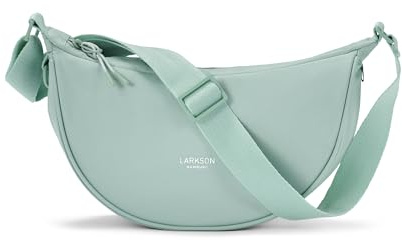 LARKSON Axelväska för kvinnor - Solveig - Halvmåne midjeväska - Mode fritidsväska för resor, arbete - stora fack - justerbar rem, Mint, Small (3 litros), Minimal