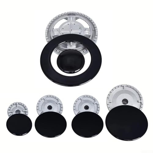RANRAO Kit de corona de quemador de gas y tapa de llama, quemadores de cocina de metal para estufas Sabaf, pieza de repuesto (plana), L240V6J4LCSF5P05WH7W917DM4H47Q