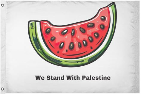 Bandera de Palestina libre de sandía de 2 x 3 pies, banderas decorativas de doble cara con ojales de latón, decoración de fiesta para interiores y exteriores