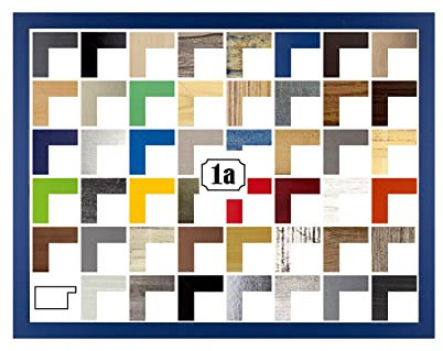 Multicolore Bilderrahmen Posterrahmen Puzzlerahmen 36x49 cm Blau Ozeanblau Marineblau 49x36 cm mit weisser Rückwand und klarem Acrylglas