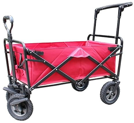 Bollerwagen Faltbar Strandwagen Faltbollerwagen Tragbarer Zusammenklappbarer Wagen, Robuster Trolley, Einkaufswagen, Gartenwagen Für Outdoor, Camping, Strand, Zugwagen Mit 4 Rädern Transportwagen Hand