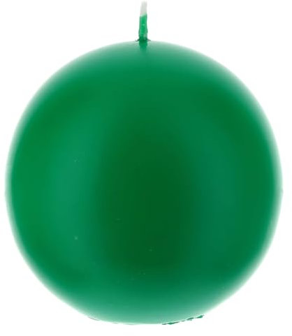 Candela verde opaco da altare sfera 100 mm