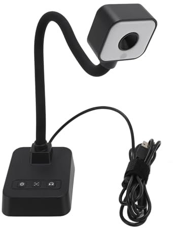 Plyisty USB-Dokumentenkamera, Ultra HD 13 MP, Autofokus, LED-Licht, Integriertes Mikrofon, Flexibel Anpassbare Webcam für Live-Demo, Fernunterricht, für OS X, Android
