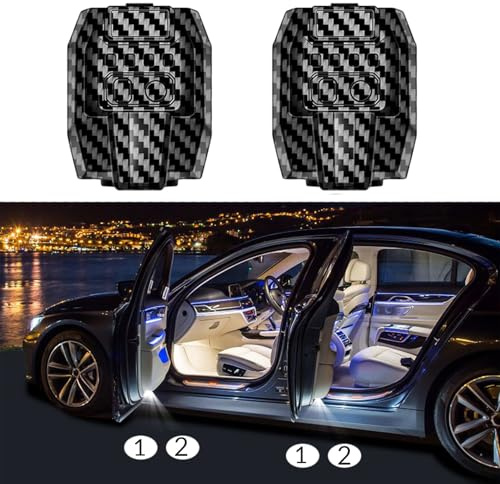 Luci per Porte Auto Personalizzate, Luce Di Benvenuto Per Auto A Led, Luce Magnetica Wireless per Porta Senza Foratura, Proiettore Immagine Luce Portiera Auto, Proiezione Auto, Adatto A Tutte Le Auto