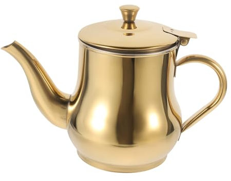 IMIKEYA Barattolo D'olio Pentola Per La Conservazione Dell'olio Barattolo Di Grasso Pentola Dell'olio Filtro Separatore Di Sugo Grasso Per Uso Domestico Golden Acciaio Inossidabile