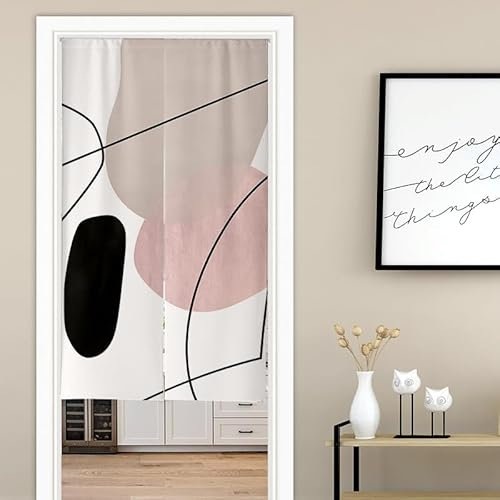 Küchenvorhänge Schwarz Pink Graffiti Scheibengardinen Polyester Vorhänge Kurz Waschbar Raumteiler Vorhang Türvorhang Langlebig Küchenvorhang Kurze Gardinen Verdickung Tür Vorhang 70x150cm