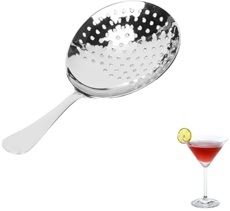 Cocktail Strainer, Cucchiaio Forato Julep Strainer In Acciaio Inossidabile, Colino Julep Da Professionale Per Cocktail Schiumarola Cucchiaio Colino Da Cocktail Casa O Bar (Luce Dello Specchio)