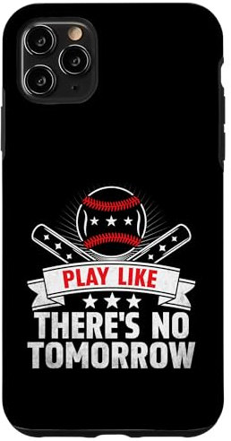 Coque pour iPhone 11 Pro Max Jouez comme il n'y a pas de tomorrow Catcher Pitcher Softball