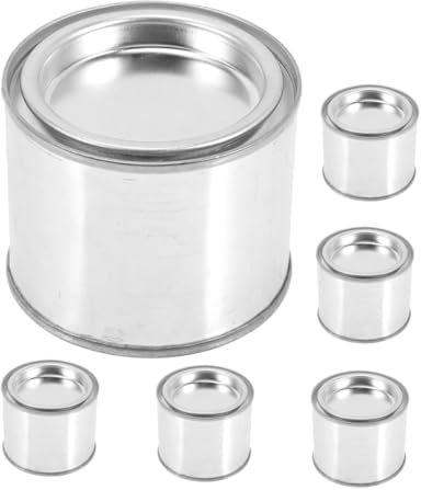 CHILDWEET 6pezzi Barattoli Vuoti Di Metallo Per Vernice Con Coperchio Contenitori Rotondi Impermeabili Per Progetti Fai Te e Organizzazione Garage Per Vernice Residua e Campionamento