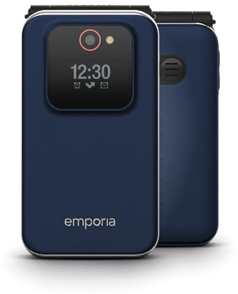 emporiaJOY 2G, Seniorenhandy 2G, Klapphandy ohne Vertrag, Mobiltelefon mit Notruftaste, 2,8-Zoll-Display, Blau