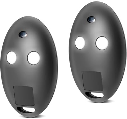 Télécommande de Portail, 2 pièces 433 MHz Télécommande compatible avec, 2 canaux, Rolling Code pour portails automatiques