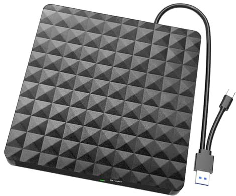 USB3.0 USB C External DVDS Writer Drive Burner Diamond Reader Player Laptop PC DVDS Burner Optical Drive