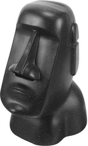 LAPYAPPE Moai Taschentuchboxhalter Resin Tisch Taschentuchspender Für Büro Schlafzimmer Schwarz Robuste Aufbewahrungskassette