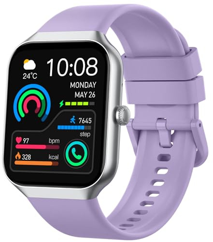 Smart Watch for Women (Answer/Make Calls),1.96HD Fitness Watch with Heart Rate Sleep Monitor Pedometer, Activity Tracker 113+ Sport Modes, IP68 Waterproof Running Smartwatch for IOS Android Purple
