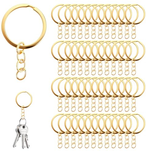 120Pcs 30 mm Argollas para Llaveros, Anillas Llaveros Metalicas con Cadena | Accesorios Hacer Llavero Manualidades Sin Anillas Abiertas, Argollas Porta Chaves para Bolsos Carteras Bisuteria Colgantes