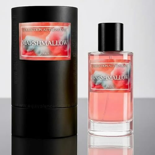 Collection Privée Marshmallow - Gamme Collection Authentique - Eau Parfum Femme 50ml - Senteur Guimauve, Fraise Vanille Sucrée - Parfum Douceur de Bonbon - Sillage Longue Tenue - Fabriqué en France