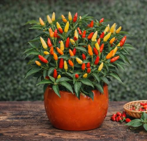 Peperoncino Explosive Ignite Semi 150 Pezzi – Piccantezza Media – Peperone piccante - Ideale per Cucina e Uso Ornamentale – Facile da Coltivare in Vaso e Orto